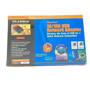 Linksys Etherfast 10/100 USB Network Adapter Model USB100TX FACTORY SEALED